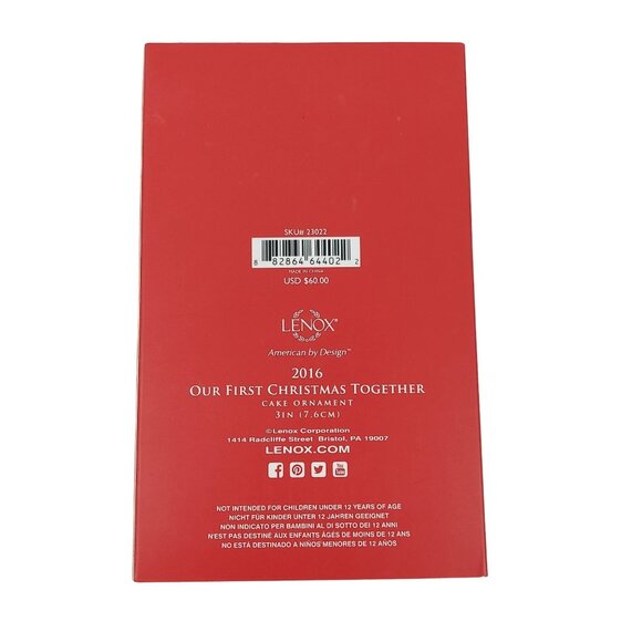 Lenox Our First Christmas Together Cake Christmas Tree Ornament Holiday Decor - Picture 9 of 9